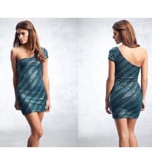 Marciano glitter Aria one shoulder bodycon dress S
